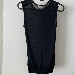 Italian Vintage Costume National Black Sheer Tank Top